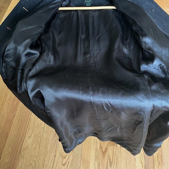 J. Crew Black Wool-blend Tailored Lady Day Top Coat Knee-Length - Picture 4 of 7